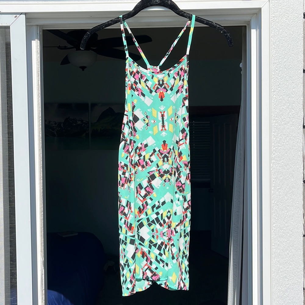 Multicolored racerback tank top. Condition: like new.